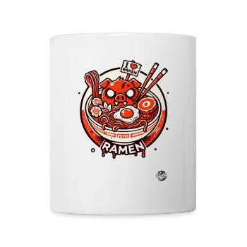 Japanischer Ramen Eier Speck und Schweinefleisch - Tasse - Weiß - Vorne