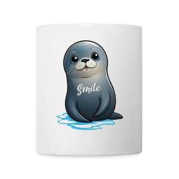 Phoque mignon - Mug blanc - blanc - Devant