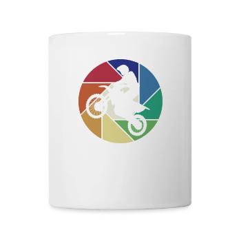 Retro Racing Supermoto Motorcycle Riders Motocross - Mug - white - Front