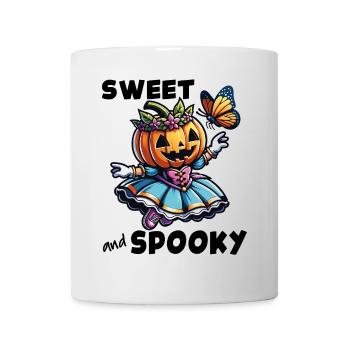 Mignonne princesse d’Halloween avec papillon - Mug blanc - blanc - Devant