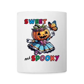 Mignonne princesse d’Halloween avec papillon - Mug blanc - blanc - Devant