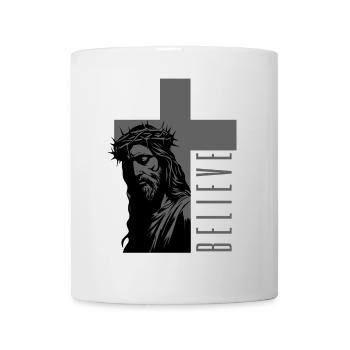 Jesus - Believe: Strong faith design - Mug - white - Front