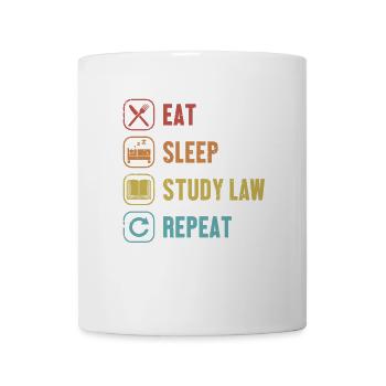 Eat Sleep Study Law Repeat University Law School - Mug - white - Front
