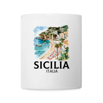 Sicilia Italia, sicilian - Tasse - Weiß - Vorne