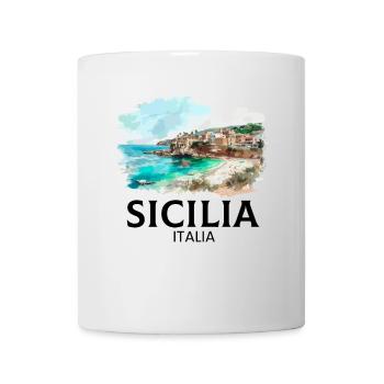 Sicilia Italia, sicilian - Tasse - Weiß - Vorne