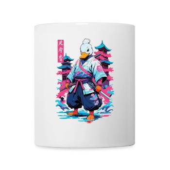 Samurai Ente Aesthetic Vaporwave Stil Japan - Tasse - Weiß - Vorne