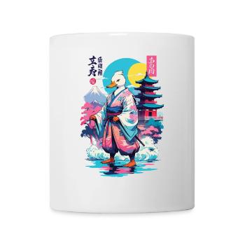 Samurai Duck Aesthetic Vaporwave Style Japanese - Mug - white - Front