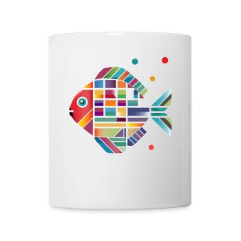 poisson coloré – Un design vif pour un style frais - Mug blanc - blanc - Devant