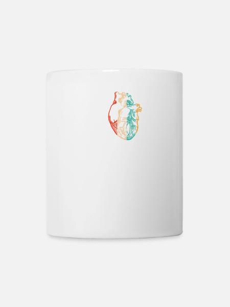 Chirurgie du cœur Logo Emblème Stimulateurs cardiaques Cœur ouvert - Mug blanc - blanc