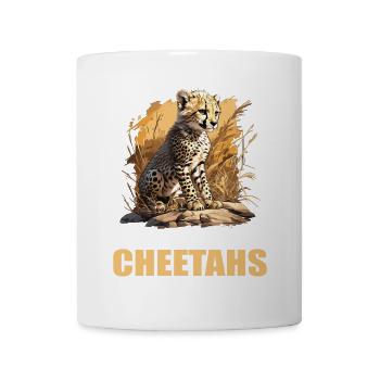 Cheetah Geparde Gepard - Tasse - Weiß - Vorne