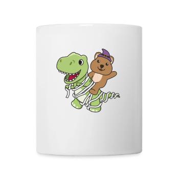 Quokka Happy Halloween T-Rex Mummy Costume - Mug - white - Front
