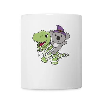Koala Happy Halloween T-Rex Mummy Costume - Mug - white - Front
