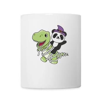 Panda Happy Halloween T-Rex Mummy Costume - Mug - white - Front