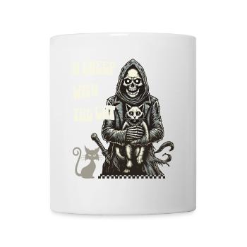 A scary with the cat Halloween motif - Mug - white - Front