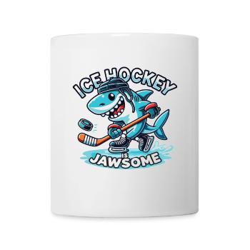 Eishockey ist Jawsome Funny Shark Lover Sport Wortspiel - Tasse - Weiß - Vorne