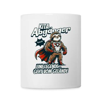 Faultier im Superheldenkostüm - Kita Abgänger Lege - Tasse - Weiß - Vorne