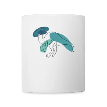 Lineart Parasaurolophini Hadrosauridae Lover - Mug - white - Front