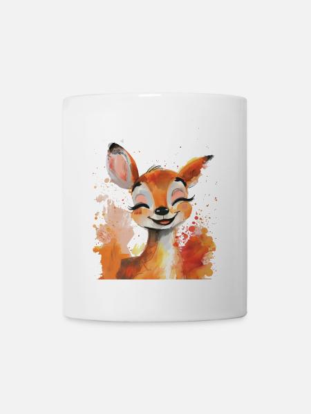 Reh - Tasse - Weiß