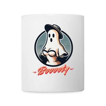 Lustiges retro Halloween Geisterspaß mit Booty - Tasse - Weiß - Vorne