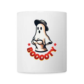 Drôle Halloween Vintage Rétro Booty Ghost Fun - Mug blanc - blanc - Devant