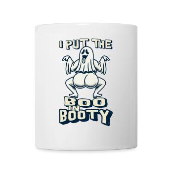 lustiger Gespenster Spruch i put the boo in booty - Tasse - Weiß - Vorne