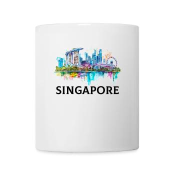 singapore skyline vintage, singapore - Tasse - Weiß - Vorne