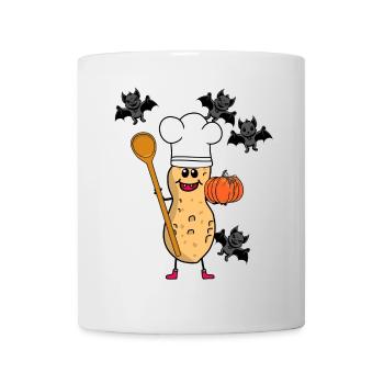 Cacahuètes Cacahuètes Cuisine Chefs Cuisine d’Halloween - Mug blanc - blanc - Devant