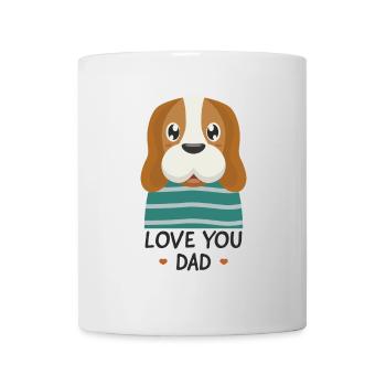 Hund - Hab dich lieb Papa - Tasse - Weiß - Vorne