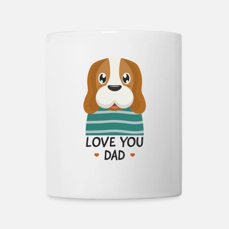 Chien - Love You Dad - Mug blanc - blanc