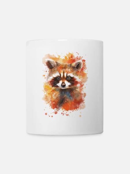 Waschbär - Tasse - Weiß