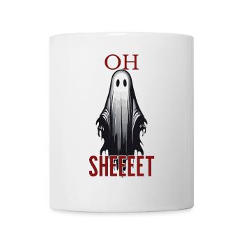 Halloween Oh Sheet Gespenst Lustig - Tasse - Weiß - Vorne