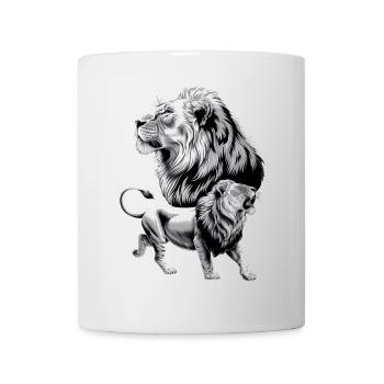 Löwe - Tasse - Weiß - Vorne
