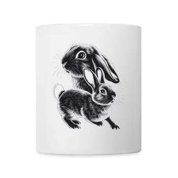 Kaninchen - Tasse - Weiß - Vorne