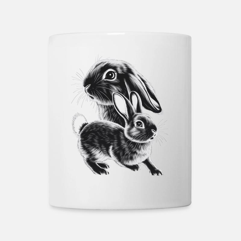 Kaninchen - Tasse - Weiß