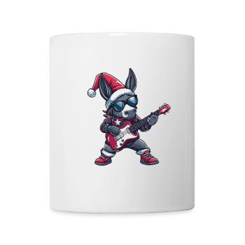 Esel Weihnachten Gitarre - Tasse - Weiß - Vorne