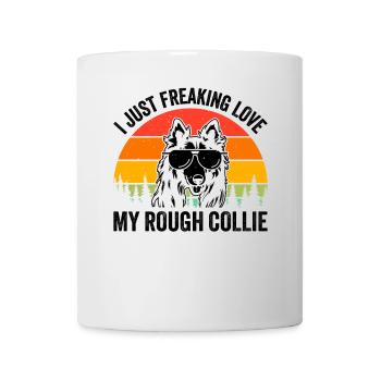 Rough Collie - J’adore mon Rough Colli - Mug blanc - blanc - Devant