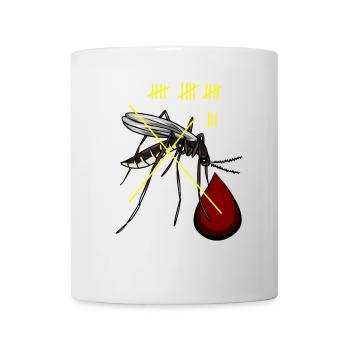 Mücken Jagt Mücke Insekten Blutsauger Blut - Tasse - Weiß - Vorne