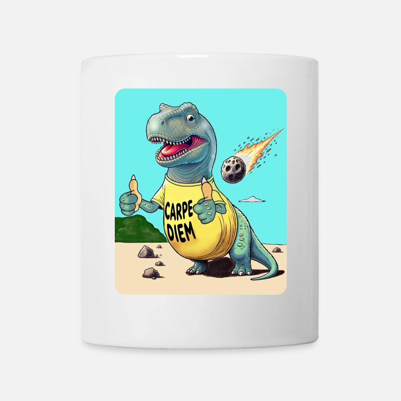 Carpe Diem Dinosaur - Mug - white