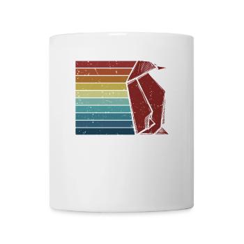 Retro Eule Papierkranich Falten Meister Origami - Tasse - Weiß - Vorne