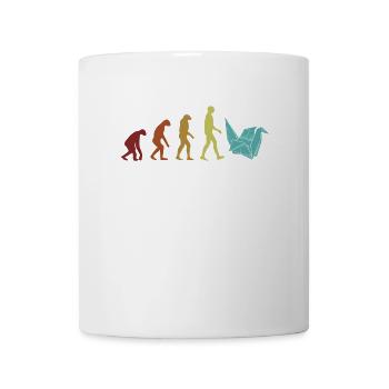 Origami Evolution Falteule Papierkranich Meister - Tasse - Weiß - Vorne