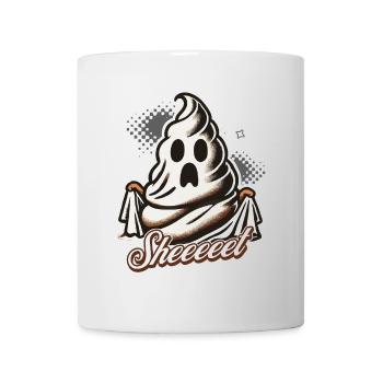 Halloween Kacke Sheet Geist Spaß - Tasse - Weiß - Vorne