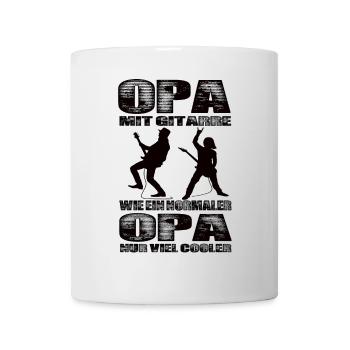 Opa Mit Gitarre Wie Ein Normaler Opa Nur Cooler - Tasse - Weiß - Vorne