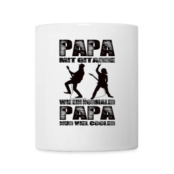 Papa Mit Gitarre Wie Ein Normaler Papa nur Cooler - Tasse - Weiß - Vorne