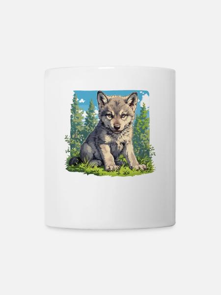 Wölfe Wolf - Tasse - Weiß