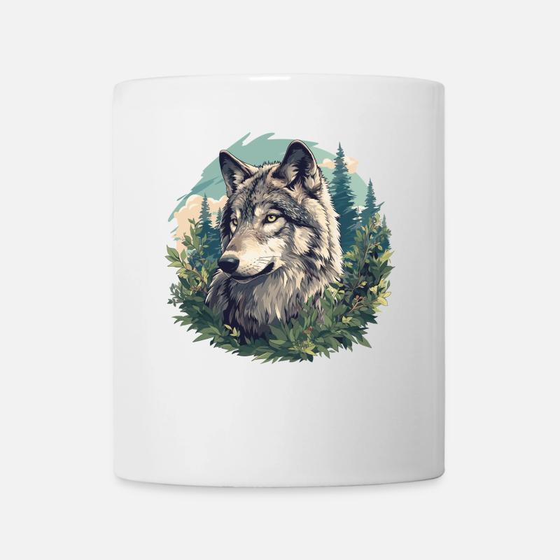 Wölfe Wolf - Tasse - Weiß
