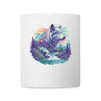 Wölfe Wolf - Tasse - Weiß - Vorne