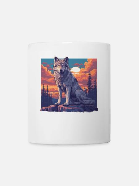 Wölfe Wolf - Tasse - Weiß