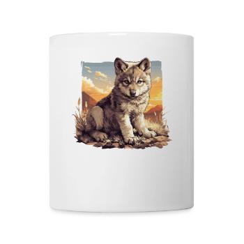Wölfe Wolf - Tasse - Weiß - Vorne