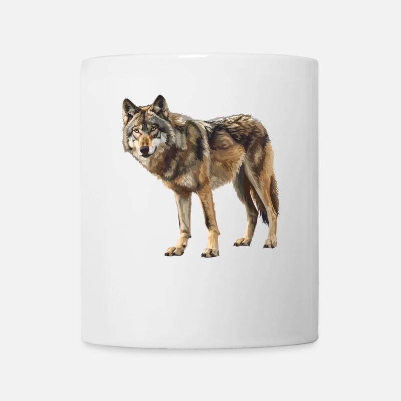 Wölfe Wolf - Tasse - Weiß