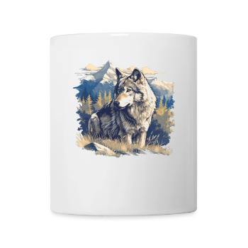 Wölfe Wolf - Tasse - Weiß - Vorne